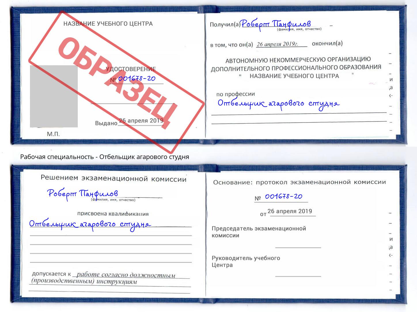 Отбельщик агарового студня Калуга